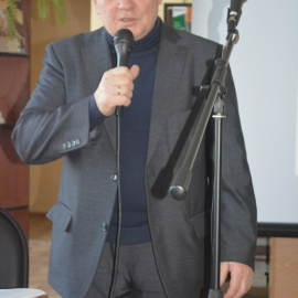 Анатолий Петрович Пичугин на презентации сборника стихов "Мечта", 2018 год